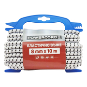 Въже текстилно Powercord ластично  ф 8 мм, 10 м, 40 кг, бяло - product - 110 KNK 305