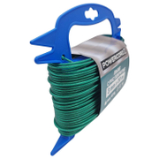 Въже стоманено Powercord с прозрачно PVC покритие за простор  ф 3 мм, ф 0.8 мм, 20 м, зелено, 40 кг - product - 110 KNK 309