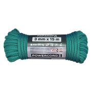 Въже синтетично Powercord плетено за обща употреба  ф 3 мм, 15 м, 80 кг, зелено - product - 110 KNK 311