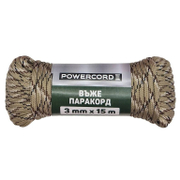 Въже синтетично Powercord плетено за обща употреба  ф 3 мм, 15 м, 80 кг, камуфлаж - product - 110 KNK 313