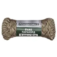 Въже синтетично Powercord плетено за обща употреба  ф 3 мм, 15 м, 80 кг, камуфлаж