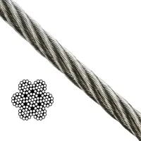 Въже стоманено QD Rigging China неръждаемо  ф 8 мм, 7x19, 760 кг