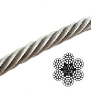 Въже стоманено QD Rigging China поцинковано  ф 8 мм, 6х19, 700 кг - product - 110 MUM 087