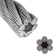 Въже стоманено QD Rigging China поцинковано  ф 18 мм, 6х37, 3600 кг - product - 110 MUM 162