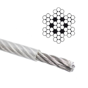 Въже стоманено Vormann с прозрачно PVC покритие  ф 3 мм, ф 2 мм, 6x7, 30 кг - product - 110 PSD 165