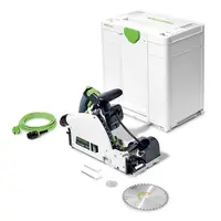 Ръчен потапящ се циркуляр Festool електрически с подрезвач  1500 W, ф 168 мм, 3000-6800 об./мин, TSV 60 KEBQ-Plus