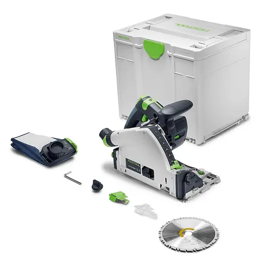 Ръчен потапящ се циркуляр Festool акумулаторен  без батерия и зарядно, 18 V, ф 160 мм, 3500-5200 об./мин, TSC 55 KSEB-Basic