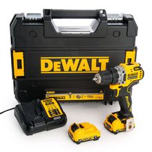 Акумулаторен винтоверт DeWALT с безчетков двигател   с 2 батерии и зарядно, 12 V, 2 Ah, 57.5 Nm, 1.5-10 мм DCD701D2