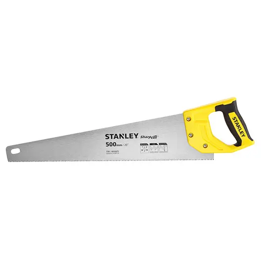 Дърводелски трион Stanley със закалени зъби  500 мм, 7 TPI, STHT20367-1