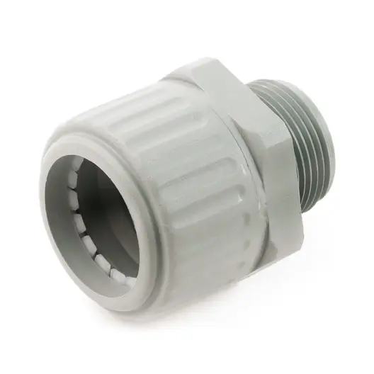 Щуцер Dietzel PVC за гофрирани тръби  DN 25, M25x1.5, сив, SGL