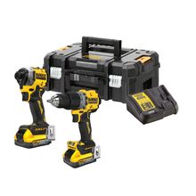 Комплект акумулаторни инструменти DeWALT акумулаторни инструменти   с 2 батерии и зарядно, DCD805, DCF850, 18 V, 5 Ah DCK2050H2T