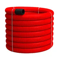 Тръба Konti електроизолационна HDPE гофрирана двупластова  ф 50 мм, 50 м, червена
