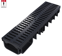 Отводнителен канал Devorex от PP с решетка PP  50x130 мм, 0.5 м, 15 kN, Xdrain - product - 118 DVR 321