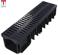 Отводнителен канал Devorex от PP с решетка PP  90x130 мм, 0.5 м, 15 kN, Xdrain - product - 118 DVR 322