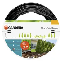 Маркуч Gardena за капково напояване с капкообразуватели и редуцир вентил  13 мм, 300 мм, 4 л/ч, черен, 50 м, Micro-Drip-System
