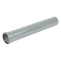 Тръба PVC Pestan канализационна KG муфирана  75 мм, 4 м, 1.8 мм, SN2, сив, SDR 51