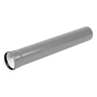 Тръба PVC Pestan канализационна KG муфирана  75 мм, 1 м, 1.8 мм, SN2, сив, 3P