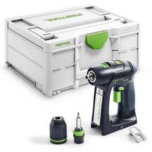 Акумулаторен винтоверт Festool с безчетков двигател   без батерия и зарядно, 18 V, 1.5-13 мм C 18-Basic