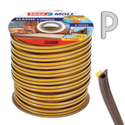 Лента Tesa уплътнителна за дограма, Р-образна гума, 9 мм, 100 м, кафява, Тesamoll - product - 122 FNA 044