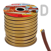 Лента Tesa уплътнителна за дограма, D-образна гума, 9 мм, 100 м, кафява, Тesamoll - product - 122 FNA 046