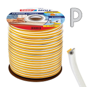 Лента Tesa уплътнителна за дограма, Р-образна гума, 9 мм, 100 м, бяла, Тesamoll - product - 122 FNA 043