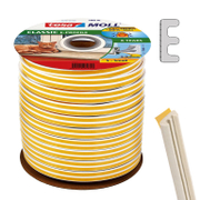 Лента Tesa уплътнителна за дограма, E-образна гума, 9 мм, 100 м, бяла, Тesamoll - product - 122 FNA 175