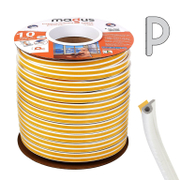 Лента Magus уплътнителна за дограма, Р-образна гума, 100 м, бяла - product - 122 PRK 043