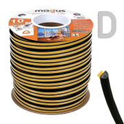 Лента Magus уплътнителна за дограма, D-образна гума, 9 мм, 100 м, черна - product - 122 PRK 287