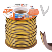 Лента Magus уплътнителна за дограма, V-образна гума, 100 м, кафява - product - 122 PRK 294