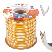 Лента Magus уплътнителна за дограма, V-образна гума, 100 м, бяла - product - 122 PRK 293