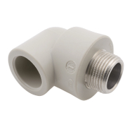 Коляно PP-R FV Plast за водопровод с външна резба  ф 20 мм х 3/4, 20 bar, 90 ° - product - 124 AKA 017