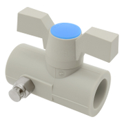 Кран FV Plast сферичен PP-R с изпразнител ф 63 мм, 20 bar, тръба - тръба - product - 124 AKA 665