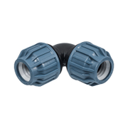 Коляно Elysee PP бърза връзка за PE тръби ф 63 мм, 16 bar, 90 °, 332 - product - 124 ELY 298