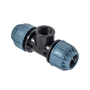 Тройник полипропилен PP Elysee бърза връзка за PE тръби вътрешна резба  ф 40 мм x 1 1/4, 10 bar, 363 - product - 124 ELY 339