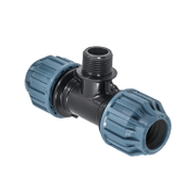 Тройник полипропилен PP Elysee бърза връзка за PE тръби външна резба  ф 32 мм x 3/4, 10 bar, 363A - product - 124 ELY 353