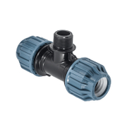 Тройник полипропилен PP Elysee бърза връзка за PE тръби външна резба  ф 90 мм x 3, 16 bar, 333A - product - 124 ELY 363