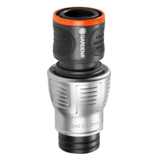 Съединител на маркучи Gardena бърза връзка Ж - маркуч със стоп клапа  3/4", Premium