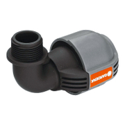 Съединител на маркучи Gardena бърза връзка Ж - резба М L-образна  3/4 х 25 мм - product - 124 GRD 800