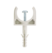 Скоба за монтаж на тръби Friulsider едностранна с винт и дюбел  ф 32 мм, CTC - product - 124 ISO 780