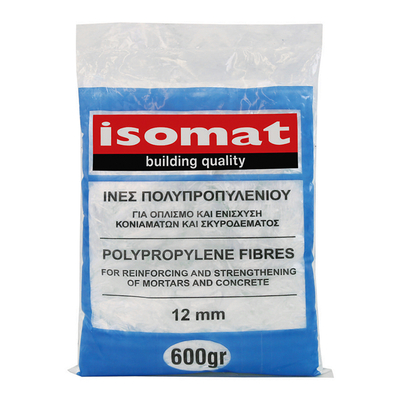 Фибри Isomat за бетон полипропиленови 0.6 кг, 1.2 мм | Tashev-Galving