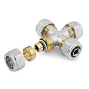 Съединител General Fittings за Pex-Al-Pex тръби четиристраннен ф 16 мм, 10 bar - product - 124 VDG 510