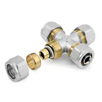 Съединител General Fittings за Pex-Al-Pex тръби четиристраннен ф 16 мм, 10 bar