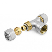 Тройник General Fittings за Pex-Al-Pex тръба - тръба - женска резба ф 26 мм x 1, 10 bar - product - 124 VDG 581