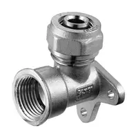 Коляно Sfit за Pex-Al-Pex тръба - женска резба за стенен монтаж ф 16 мм x 1/2", 10 bar