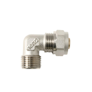 Коляно Sfit за Pex-Al-Pex тръба - мъжка резба ф 16 мм x 1/2, 10 bar, 90 ° - product - 124 VDG 603