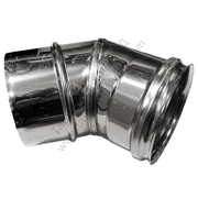 Коляно Atritube за димоотвод на камини ф 150х277 мм, 45 °, EX-304-EL - product - 125 DTR 328