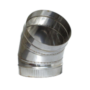 Коляно Kamininox за димоотвод на камини ф 150 мм, 45 ° - product - 125 KMN 494