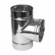 Тройник за димоотвод Kamininox Т-образен неръждаема стомана  ф 150 мм, 90 ° - product - 125 KMN 496