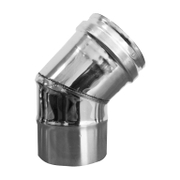 Коляно за димоотвод Kamininox двустенно с вата  ф 250x350 мм, ф 180 мм, 45 ° - product - 125 KMN 630