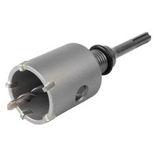 Боркорона за тухли и бетон Wolfcraft с карбидни пластини и с опашка SDS-plus   50x46 мм 